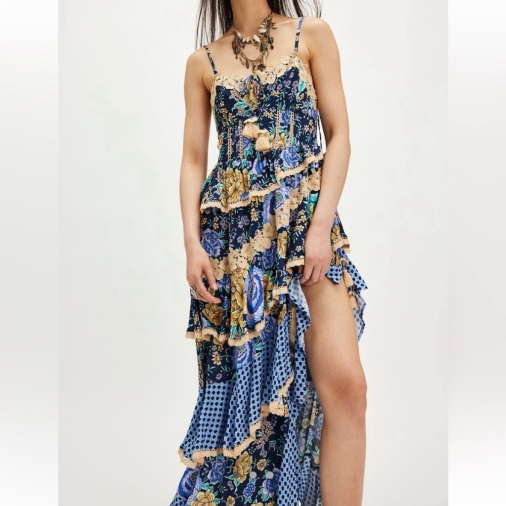 Spell full bloom ruffle dress